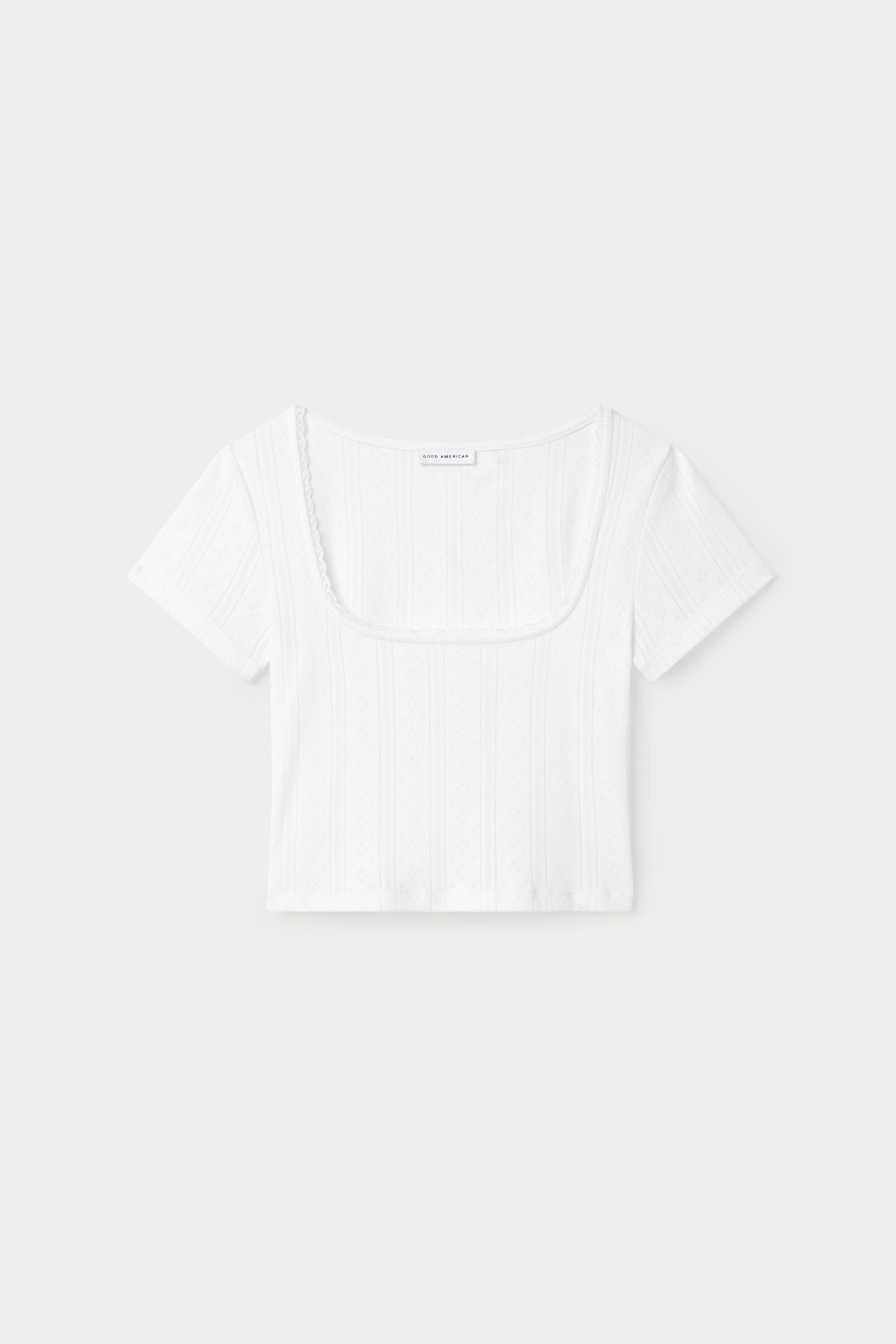 THE POINTELLE SQUARE NECK TOP | WHITE001