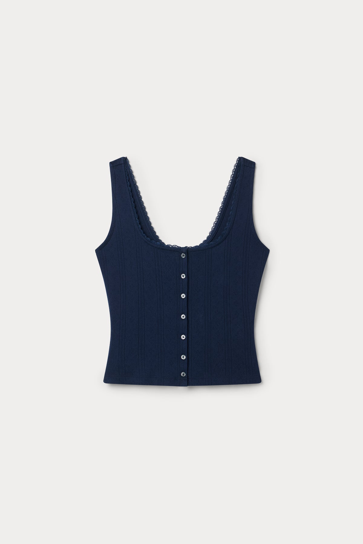 THE POINTELLE BUTTON DOWN TANK | HORIZON INK