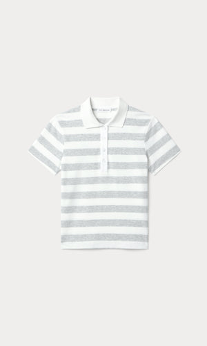 THE EASY POLO | SUMMER STRIPE GREY