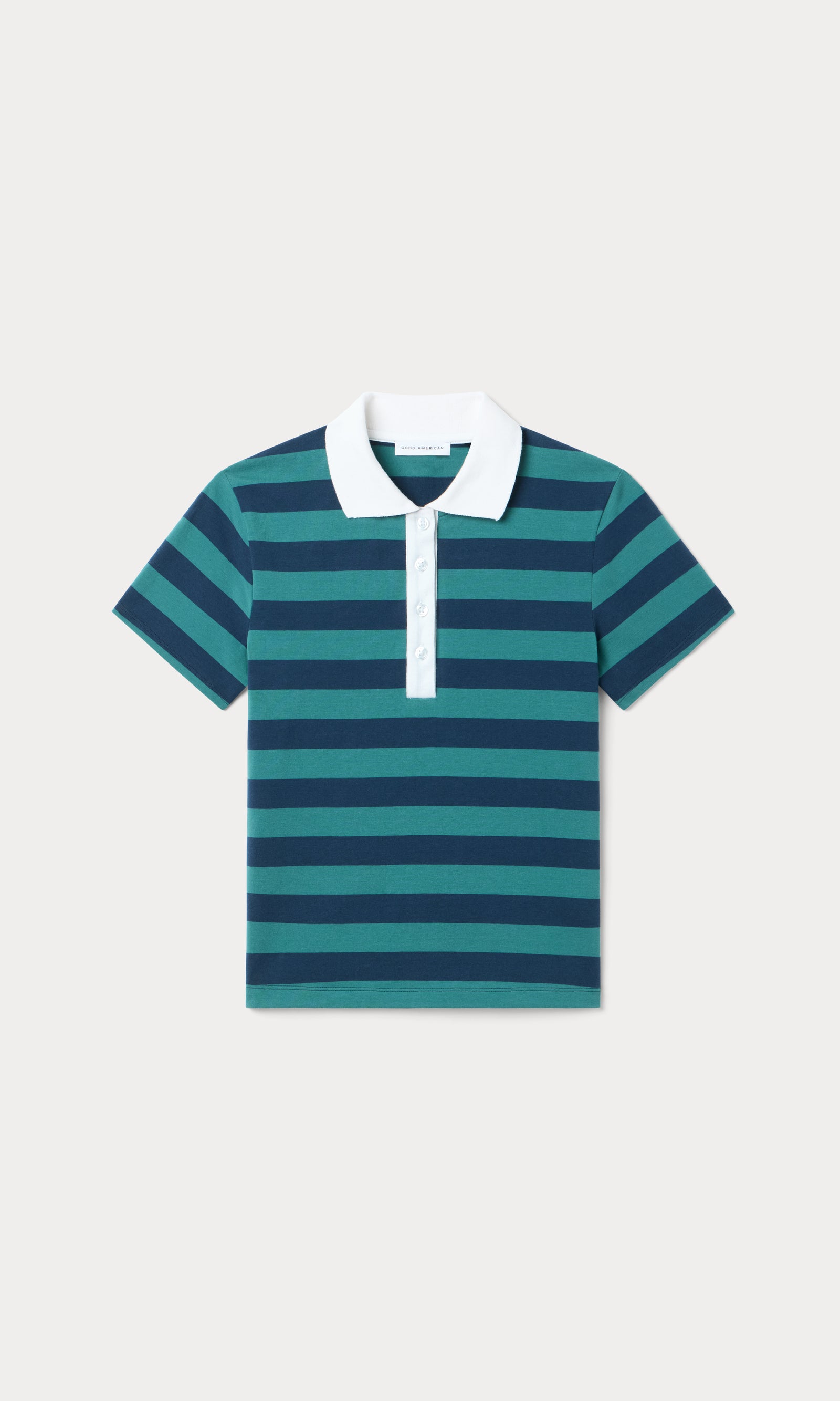 THE EASY POLO | SUMMER STRIPE TEAL