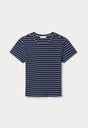 THE RIB BABY TEE | SIMPLE STRIPE HORIZON INK-6 | GOOD AMERICAN | FLAT