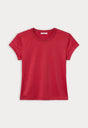 THE CAP SLEEVE TEE | CARMINE-6 | GOOD AMERICAN | FLAT