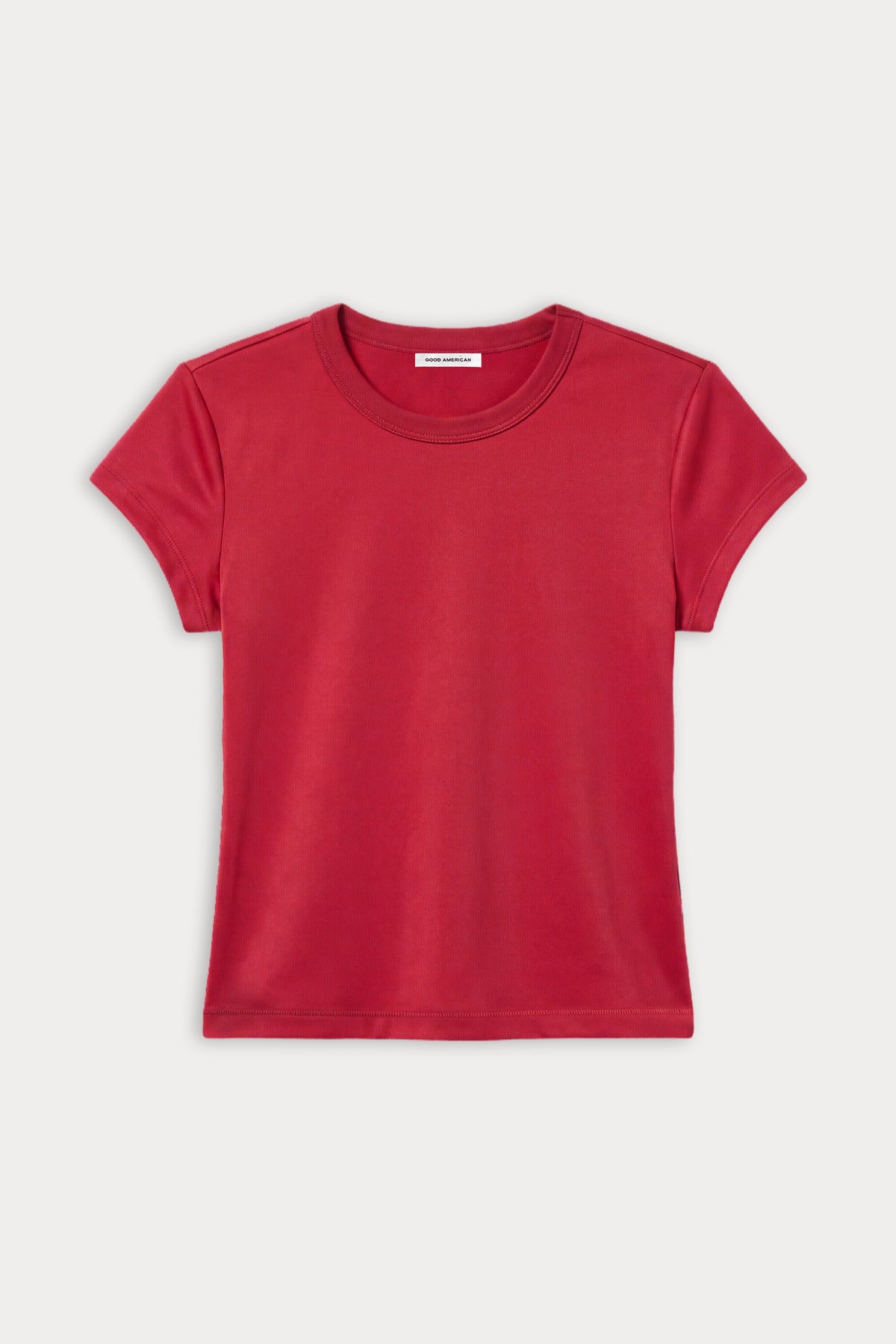 THE CAP SLEEVE TEE | CARMINE-6 | GOOD AMERICAN | FLAT