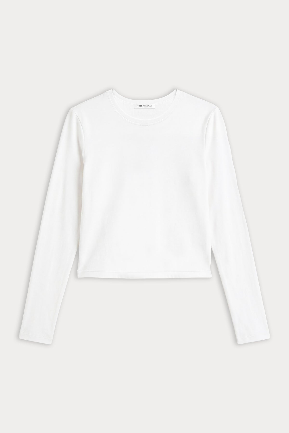 THE LONG SLEEVE BABY TEE | WHITE-5 | GOOD AMERICAN | MODEL_A