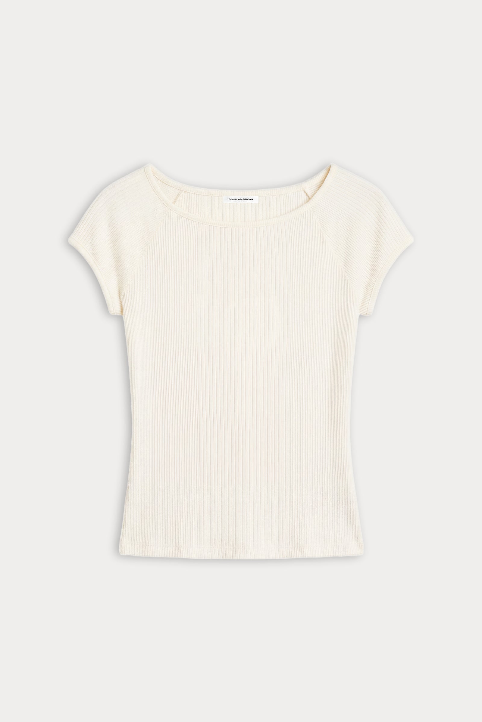 THE VARIEGATED RIB TOP | CHALK