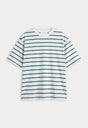 THE BODEGA TEE | FOREST MULTI STRIPE-6 | GOOD AMERICAN | FLAT