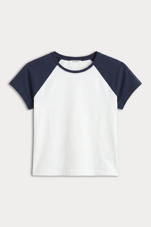 THE RAGLAN TEE | CHALK-5 | GOOD AMERICAN | FLAT