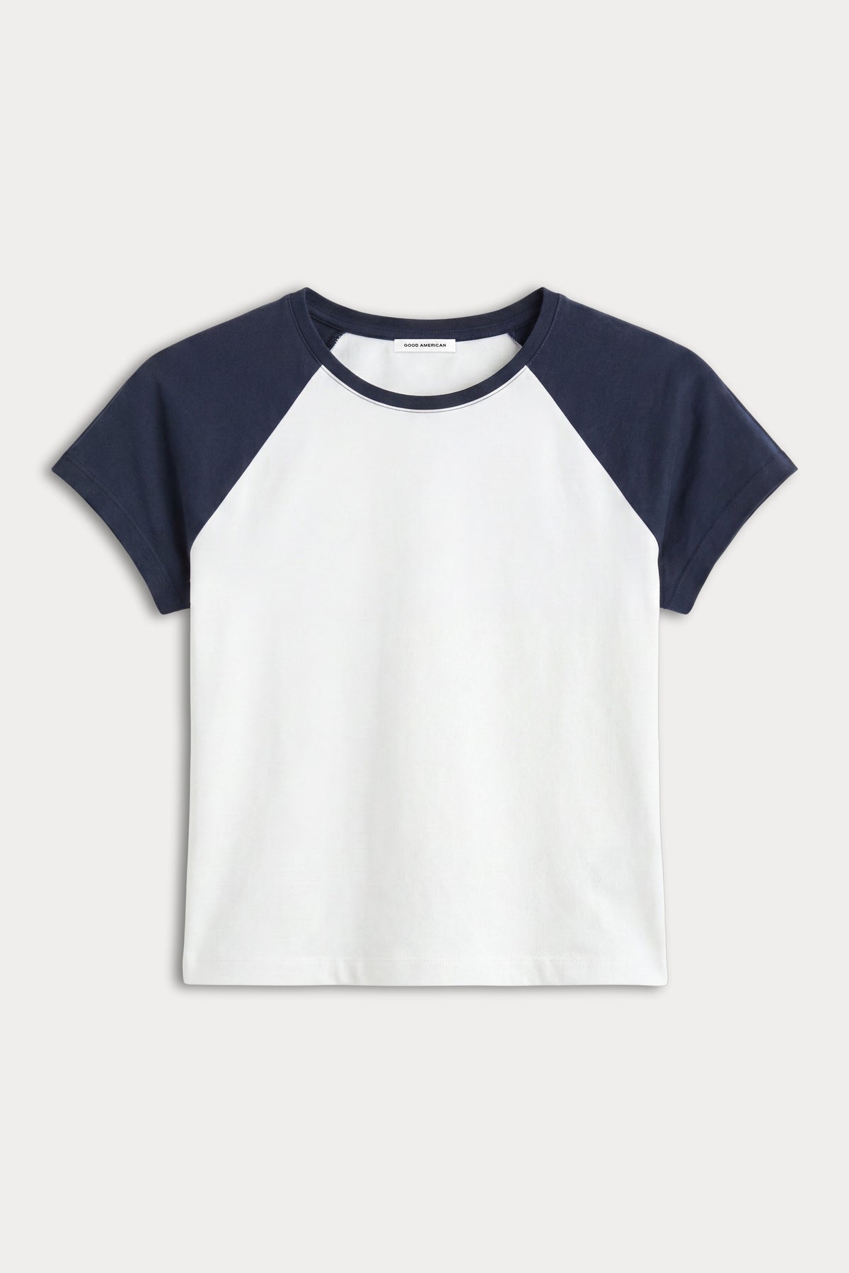 THE RAGLAN TEE | CHALK-5 | GOOD AMERICAN | FLAT