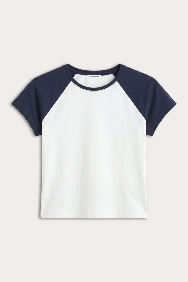 THE RAGLAN TEE | CHALK-5 | GOOD AMERICAN | FLAT