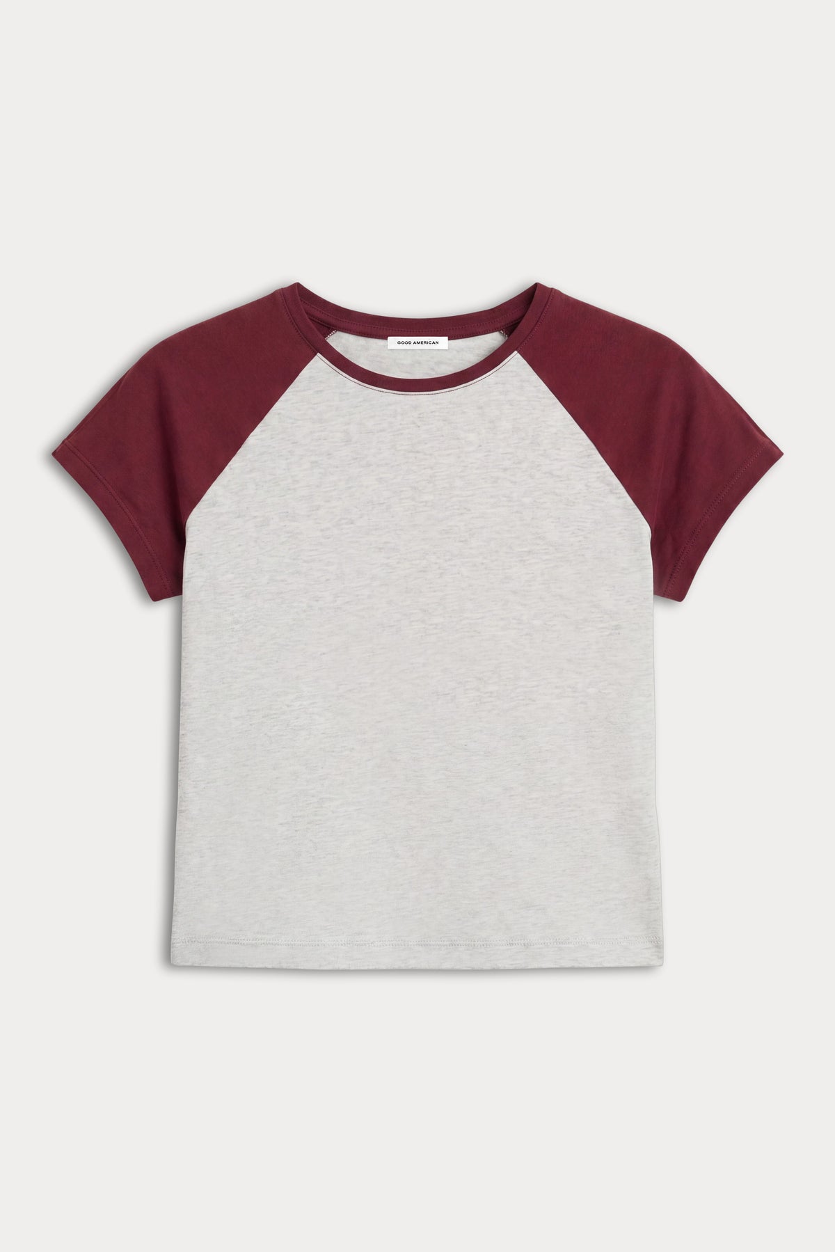 THE RAGLAN TEE | VINTAGE GREY-5 | GOOD AMERICAN | MODEL_A