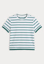 THE LAYERED TEE | FOREST MULTI STRIPE-6 | GOOD AMERICAN | FLAT