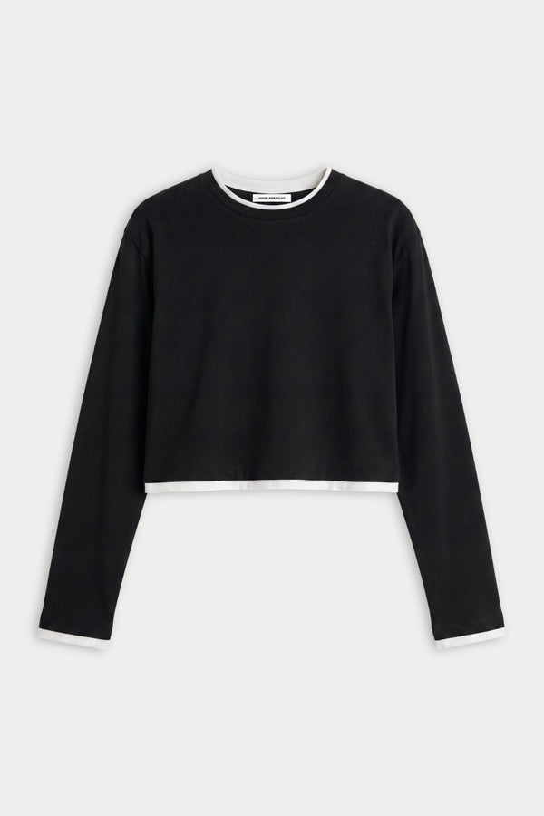 THE LONG SLEEVE LAYERED TEE | BLACK