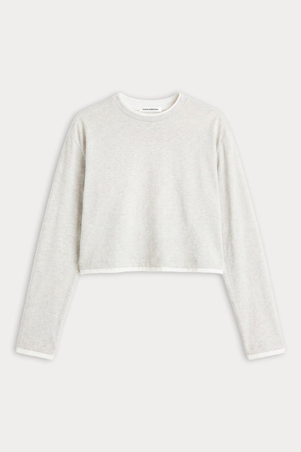 THE LONG SLEEVE LAYERED TEE | VINTAGE GREY