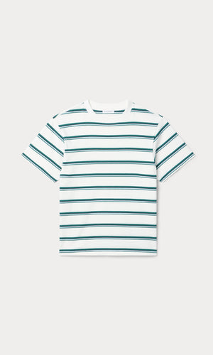 THE OVERSIZED TEE | HARBOR STRIPE CLOUD WHITE
