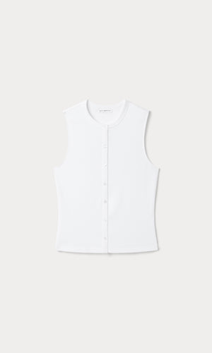 THE RIB SPLAY TOP | WHITE