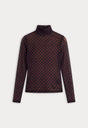 THE MESH TURTLENECK TOP | BLACK ASPEN FAIRISLE-5 | GOOD AMERICAN | FLAT