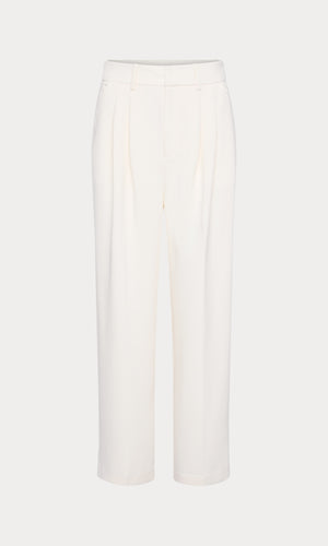 LUXE SUITING HIGH-RISE CROPPED WIDE LEG TROUSER | SOFT SHELL