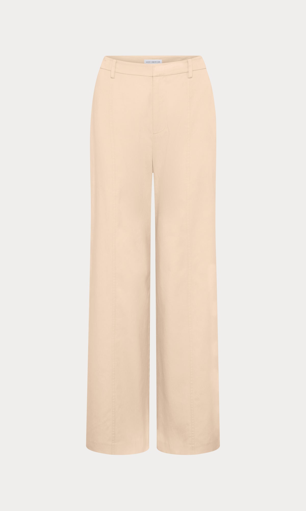 THE SEAMED WIDE LEG TROUSER | LIGHT TAUPE