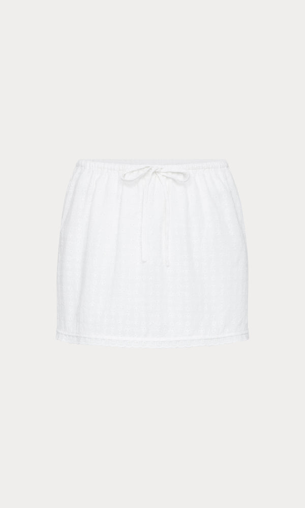 THE EYELET SKIRT | WHITE001