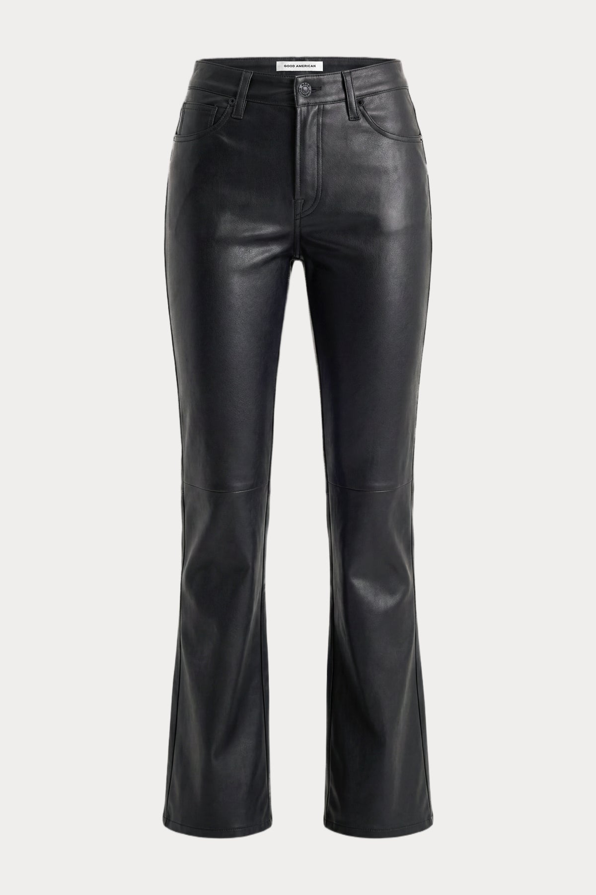 BETTER THAN LEATHER LOW RISE BOOTCUT | BLACK001-7 | GOOD AMERICAN | GHOST