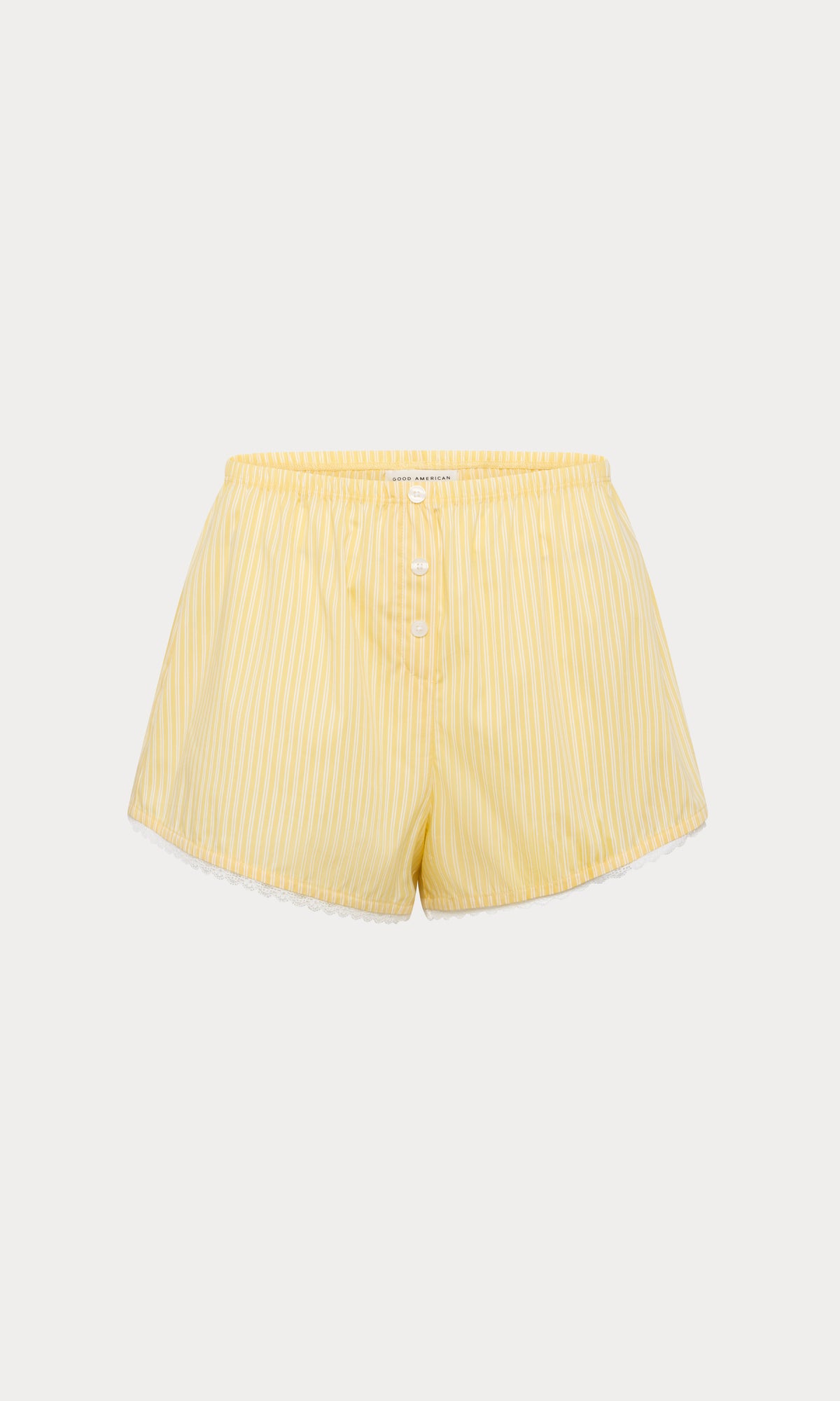 POPLIN PULL ON BOXER SHORTS | BUTTERBEAM STRIPE-7 | GOOD AMERICAN | MODEL_A