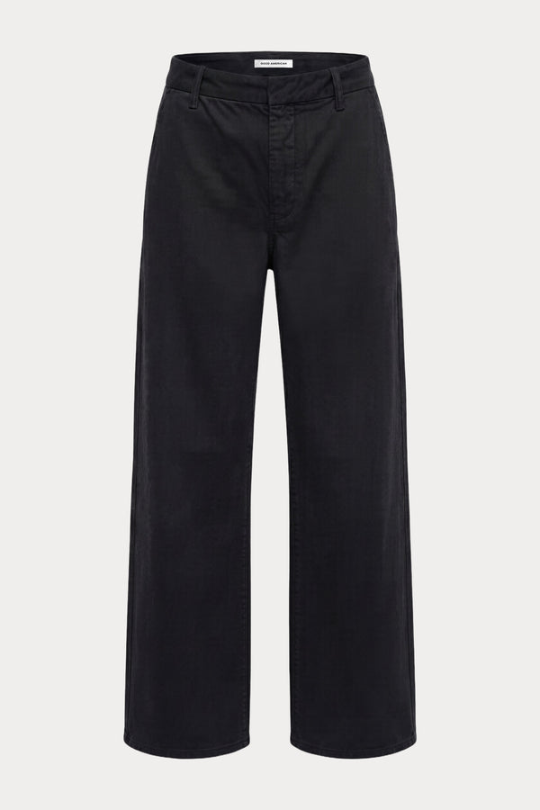 VINTAGE LOW SLUNG BAGGY TROUSER | BLACK001-7 | GOOD AMERICAN | MODEL