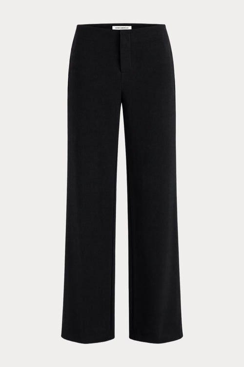 THE GHOST WAISTBAND TROUSER | BLACK001-7 | GOOD AMERICAN | FLAT