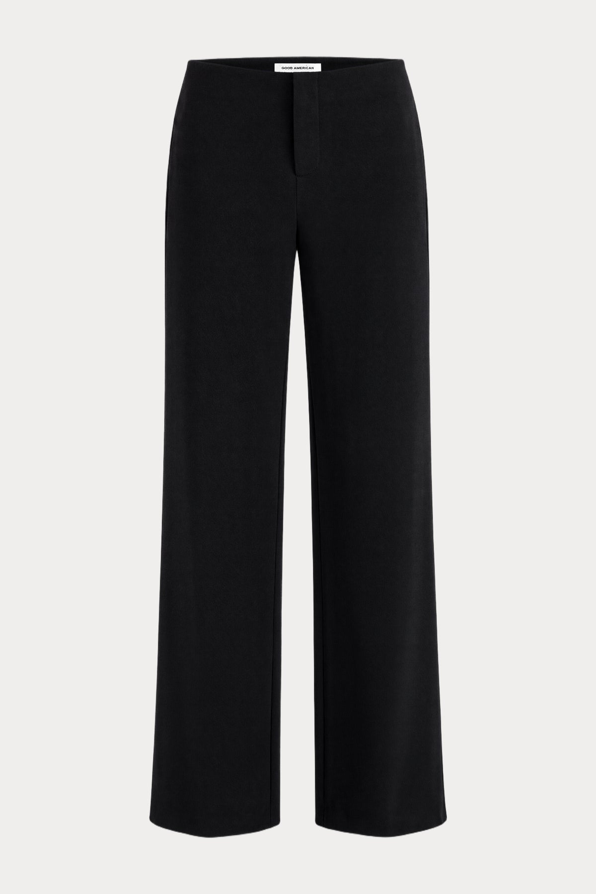 THE GHOST WAISTBAND TROUSER | BLACK001-7 | GOOD AMERICAN | FLAT