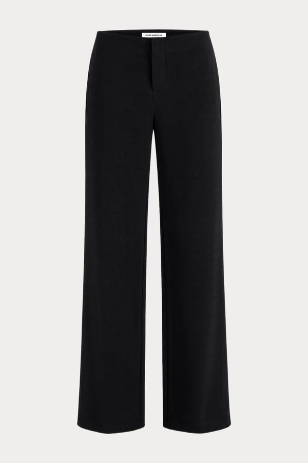 THE GHOST WAISTBAND TROUSER | BLACK001-7 | GOOD AMERICAN | FLAT