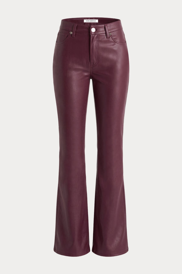 BETTER THAN LEATHER GOOD CLASSIC BOOTCUT PANT | WINETASTING-7 | GOOD AMERICAN | FLAT
