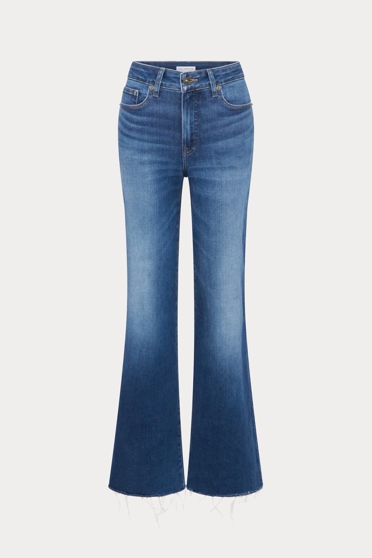 SOFT TECH GOOD WAIST PALAZZO ANKLE JEANS | INDIGO1233-7 | GOOD AMERICAN | MODEL_A