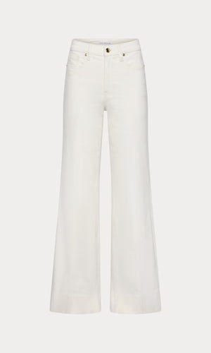 GOOD WAIST PALAZZO JEANS | COTTON WHITE