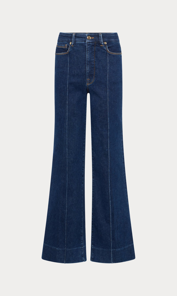 GOOD WAIST PALAZZO JEANS | INDIGO1169