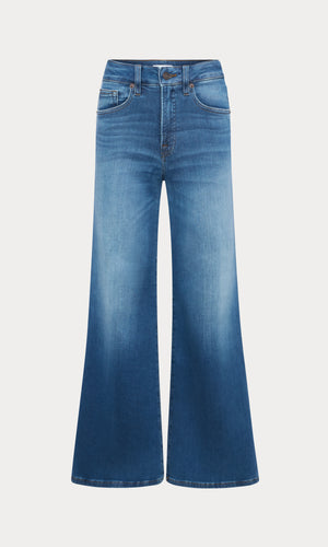SOFT TECH GOOD WAIST PALAZZO JEANS | INDIGO1233
