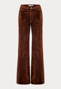 VELVET GOOD WAIST PALAZZO PANT | BRONZE-7 | GOOD AMERICAN | FLAT