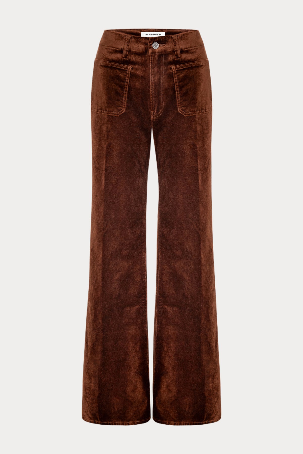 VELVET GOOD WAIST PALAZZO PANT | BRONZE-7 | GOOD AMERICAN | FLAT