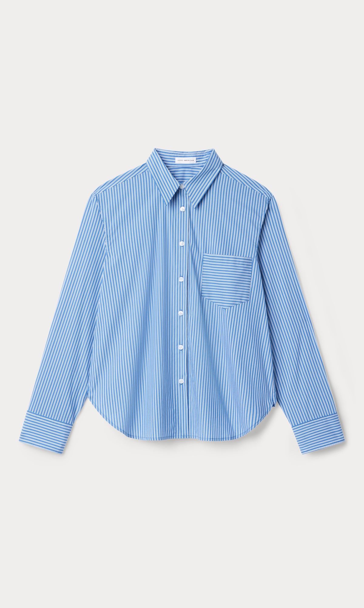 POPLIN CLASSIC BOXY SHIRT | BLUE &amp; WHITE STRIPE
