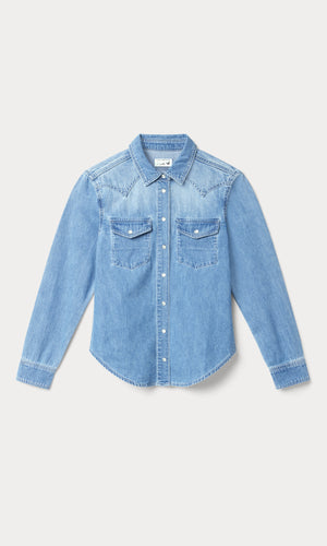 DOLLY SLIM FIT DENIM SHIRT | LIGHT BLUE