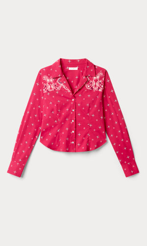 DOLLY TAILORED POPLIN SHIRT | FLARE BANDANA PRINT
