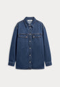 THE DENIM OVERSHIRT | BOUNCE-5 | GOOD AMERICAN | FLAT