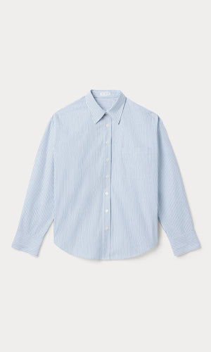 THE POPLIN EASY SHIRT | SUMMER SKY STRIPE