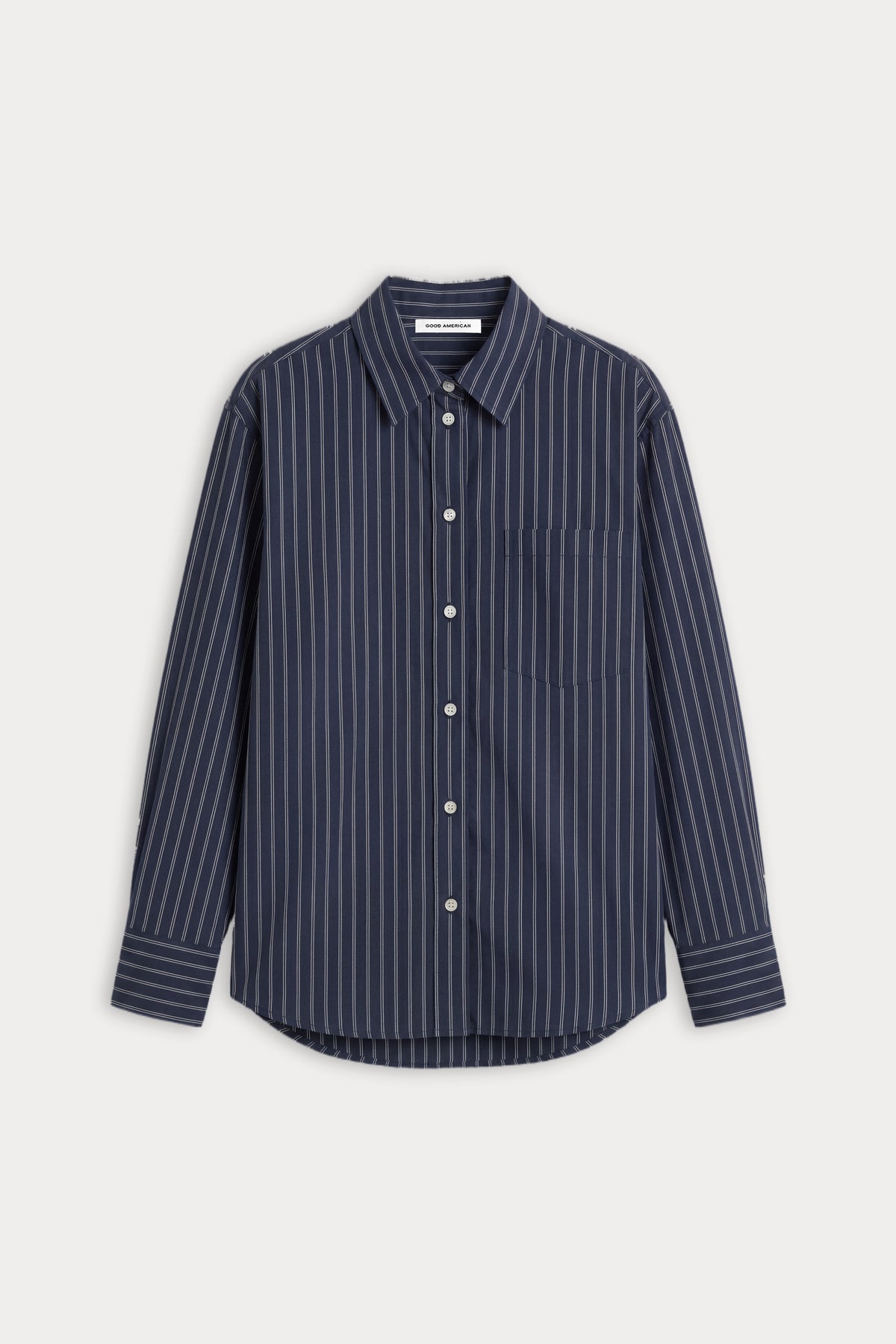 THE POPLIN EASY SHIRT | NAVY STRIPE