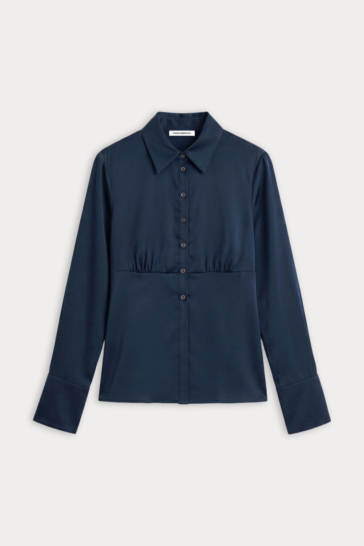THE SATIN FEMME SHIRT | NEW NAVY002