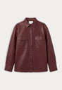 THE BETTER THAN LEATHER CLASSIC SHIRT | BERRY NOIR-6 | GOOD AMERICAN | FLAT