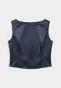 THE SATIN TOP | NEW NAVY002-6 | GOOD AMERICAN | FLAT