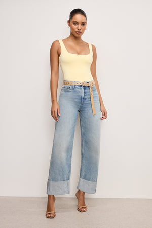SKINNY EYELET BELT | TAN002