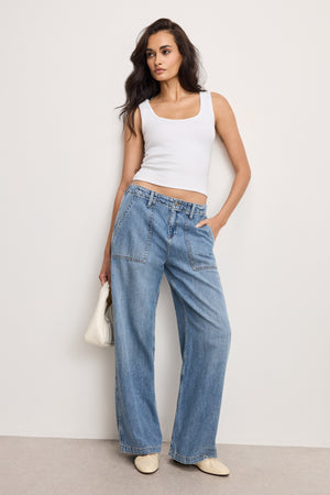 LITE LINEN DENIM PANTS | INDIGO786