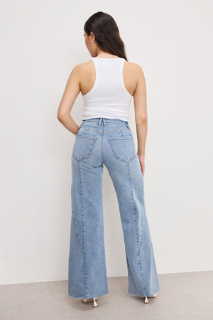 GOOD PETITE PALAZZO JEANS | INDIGO957