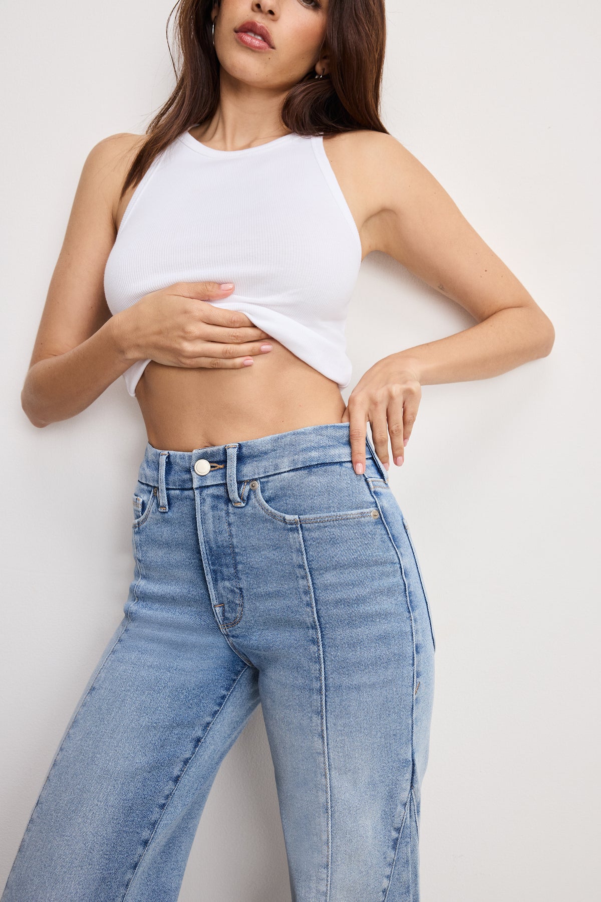 GOOD WAIST PALAZZO JEANS | INDIGO957