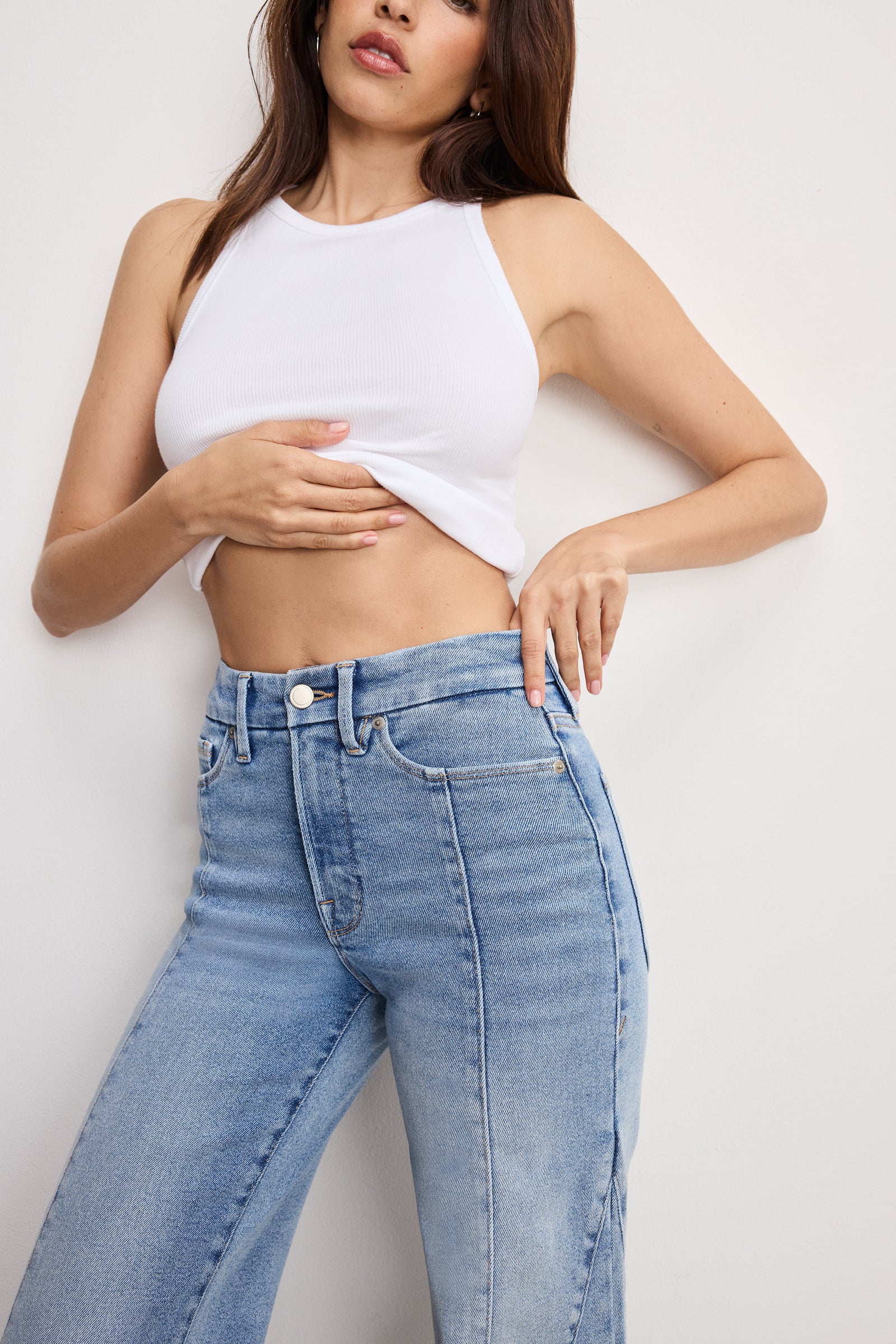 GOOD WAIST PALAZZO JEANS | INDIGO957
